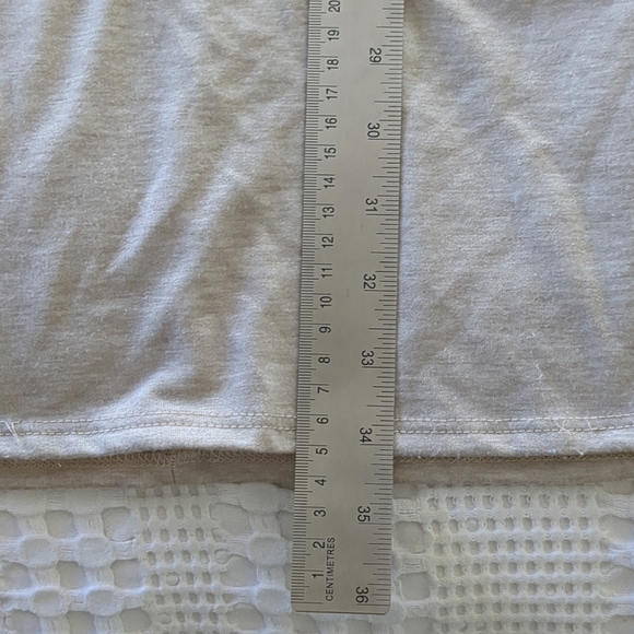 Sozy Shirt Mini Dress Small Tan Heathered Soft Comfy Short Sleeve Feminine - Picture 8 of 11